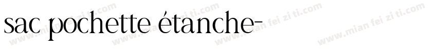 sac pochette étanche字体转换